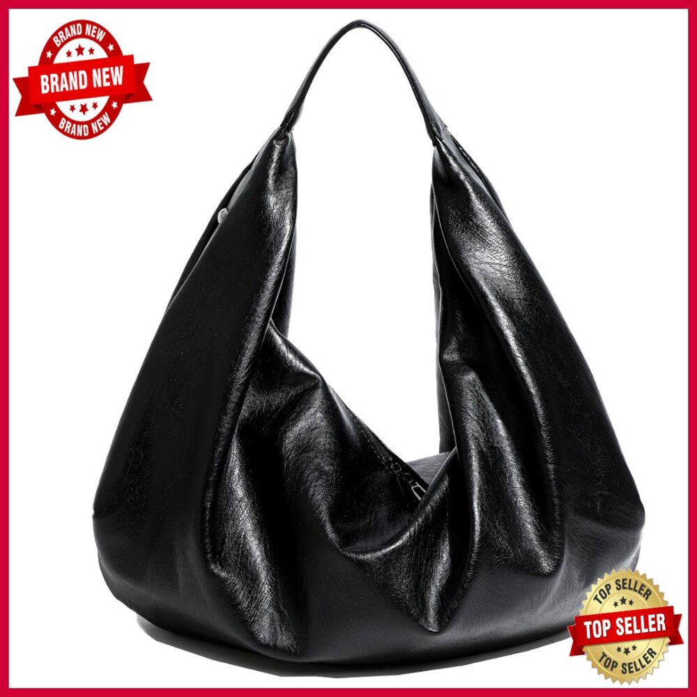 Classic Black Hobo Shoulder Bag